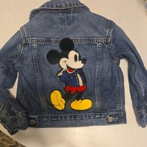 Disney Gap Blue Jean Jacket with Mickey Mouse Design Sz 3T